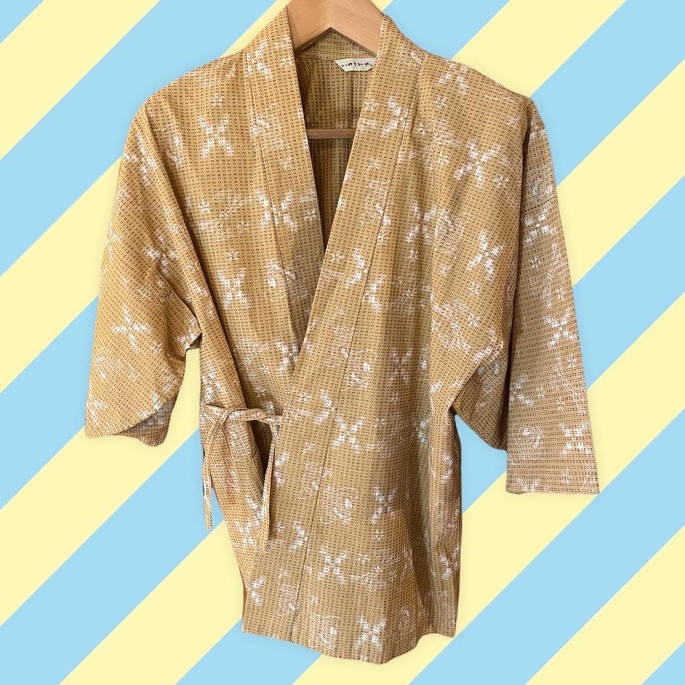 Short cotton kimono